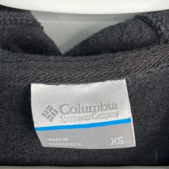 COLUMBIA Graphic Hoodie Black Mustard Yellow Live The Journey Sweatshirt Size XS - Picture 9 of 12